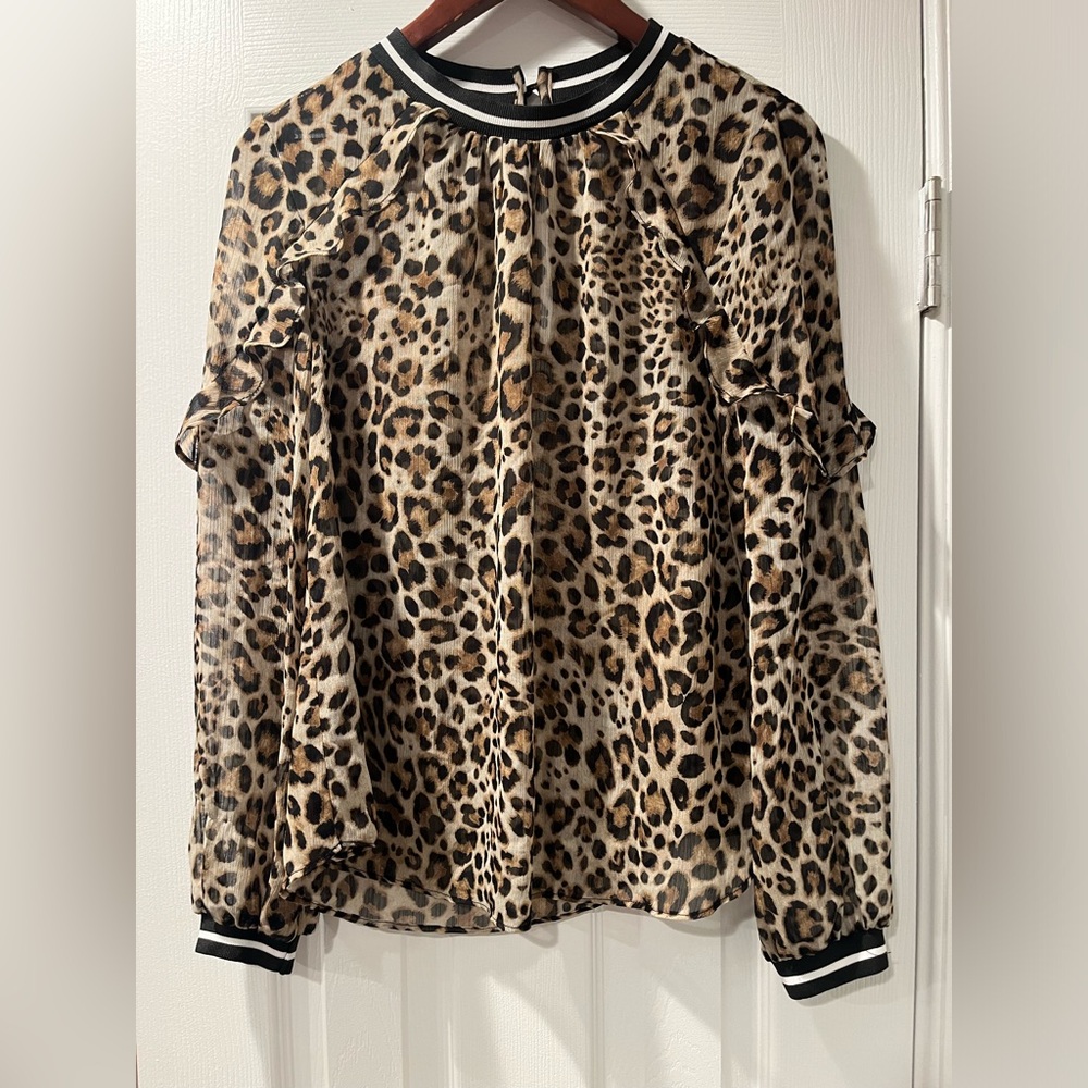 Leopard Long Sleeve Blouse
